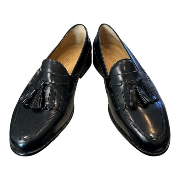 New Johnston & Murphy Cellini Men\'s Detente Black Loafers Dress Shoes 12  12W main image 5